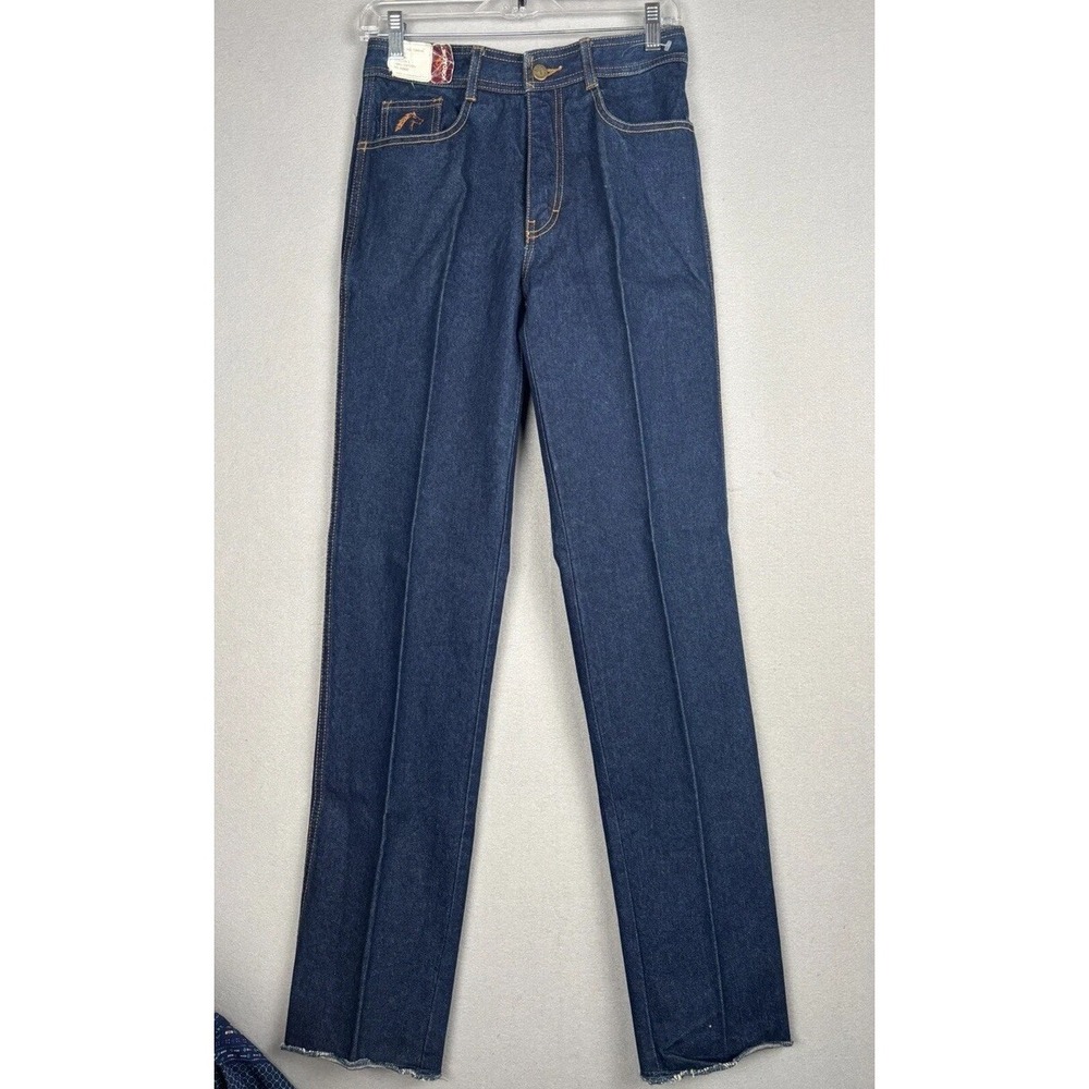 Jordache Horsehead Jeans VTG 80s Dark Blue Wash High Waist Straight Leg W30 4015